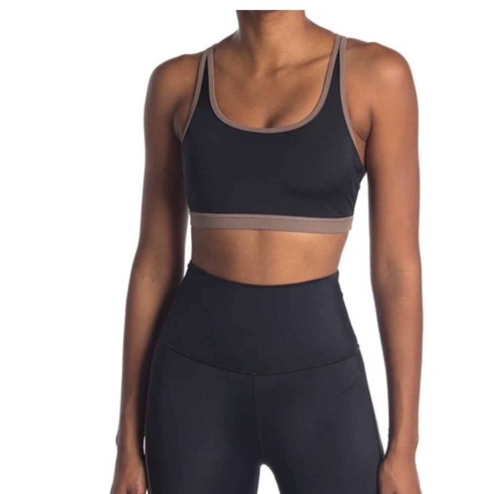 WITH Wear It To Heart Strappy Bra in Black / Sandstorm - NWT